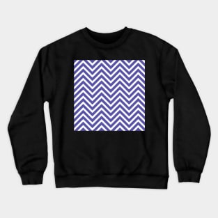 Purple and White Chevron Pattern Crewneck Sweatshirt